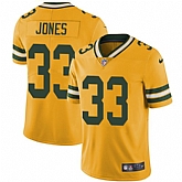Nike Men & Women & Youth Packers 33 Aaron Jones Yellow NFL Vapor Untouchable Limited Jersey